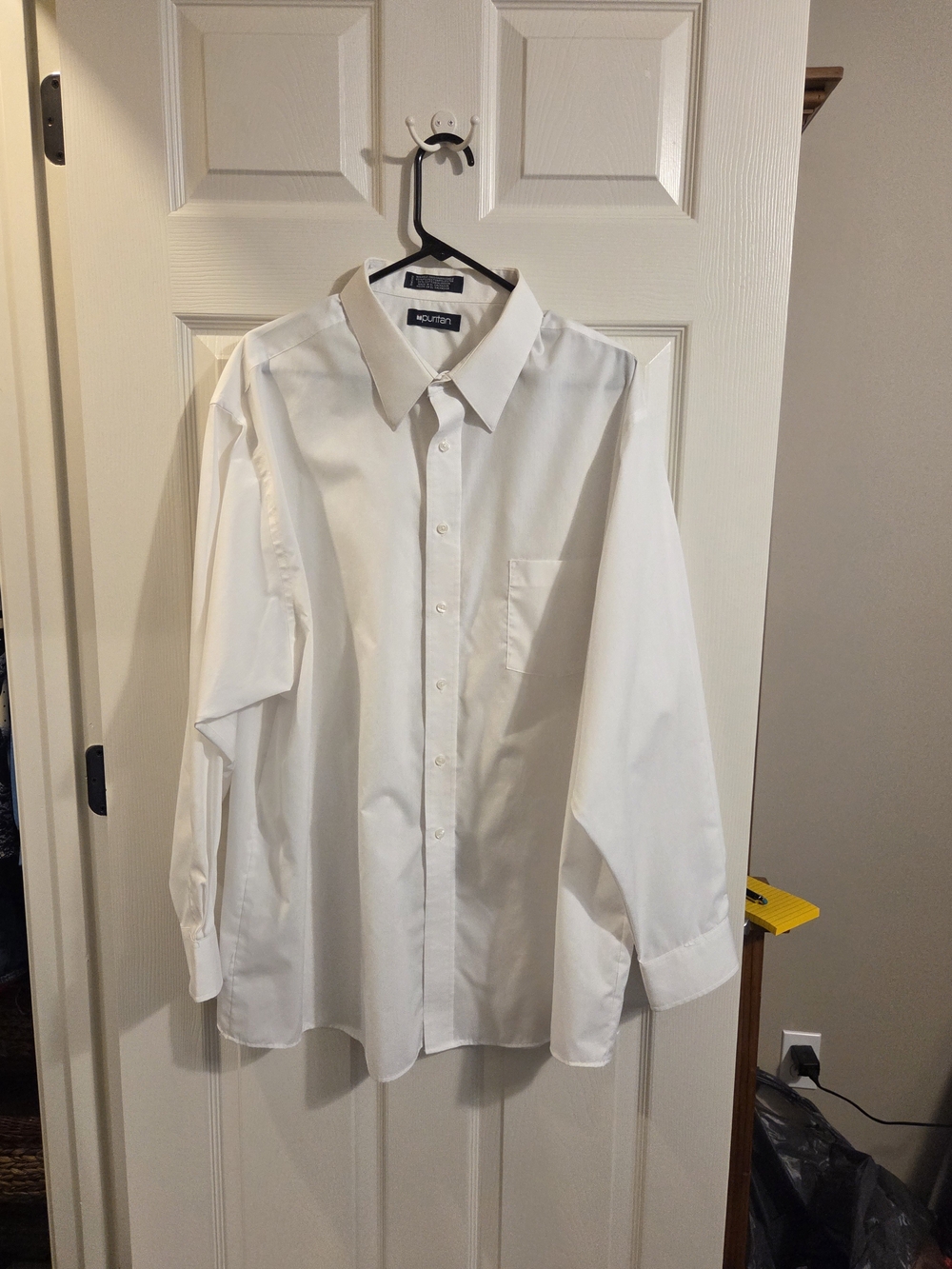 Puritan White Men's Dress Shirt 18 1/2 34-35  with Point Collar
